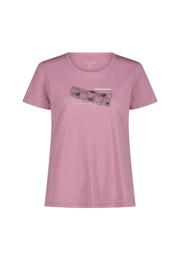 Koszulka damska CMP. Kolor: różowy. Sport: turystyka piesza