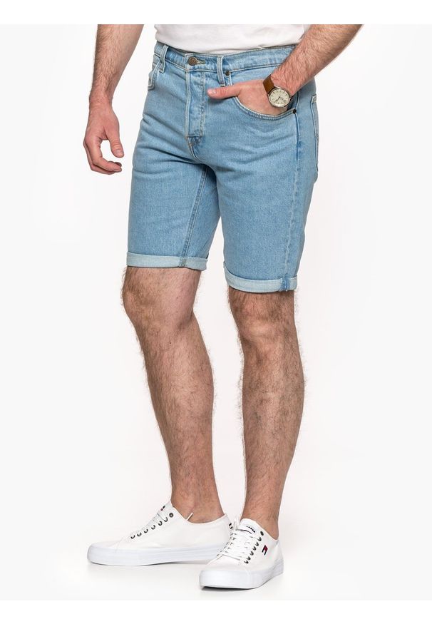 Lee - LEE 5 POCKET SHORT MĘSKIE SZORTY JEANSOWE JEANS LIGHT ALTON L73EMWJU. Materiał: jeans