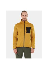 FUNDANGO - Sweter męski Fundango Jefferson. Kolor: żółty, wielokolorowy, pomarańczowy. Materiał: polar. Sezon: zima. Sport: turystyka piesza #1