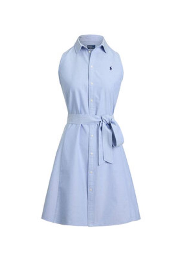 Polo Ralph Lauren Sukienka koszulowa 211906437006 Niebieski Regular Fit. Typ kołnierza: polo. Kolor: niebieski. Materiał: bawełna. Typ sukienki: koszulowe