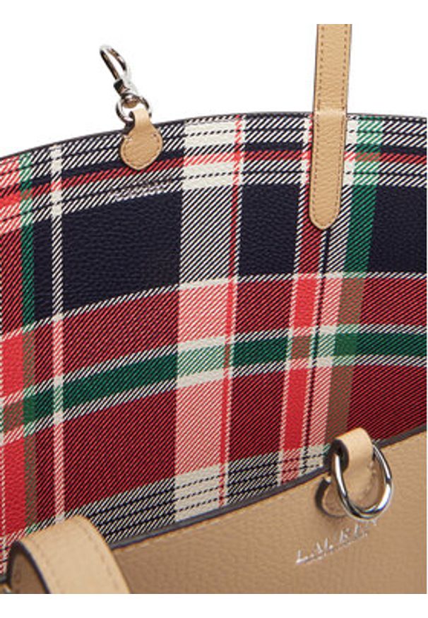 Lauren Ralph Lauren - LAUREN RALPH LAUREN Torebka 431795329071 Beżowy. Kolor: beżowy. Materiał: skórzane