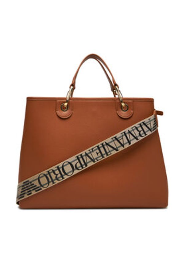 Emporio Armani Torebka EW000360 AF12103 M6030 Brązowy. Kolor: brązowy. Materiał: skórzane