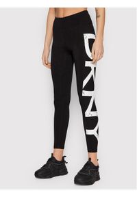 DKNY Sport Legginsy DP1P2976 Czarny Slim Fit. Kolor: czarny. Materiał: bawełna. Styl: sportowy #1