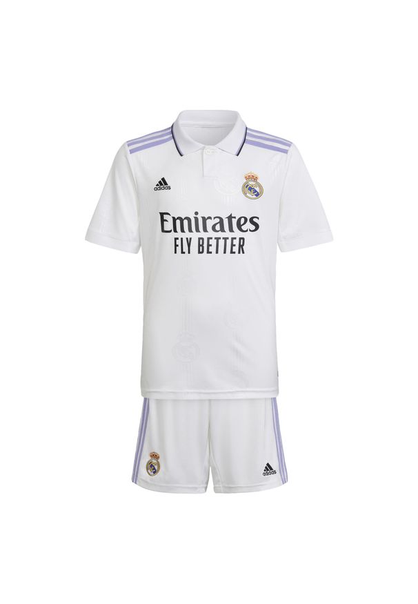 Adidas - Real Madrid 22/23 Home Youth Kit. Kolor: biały. Materiał: materiał