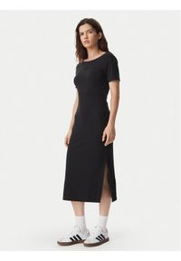 adidas Sukienka codzienna Adidas Kit Small Logo Rib Dress KF2434 Czarny Slim Fit. Okazja: na co dzień. Kolor: czarny. Materiał: bawełna. Typ sukienki: proste. Styl: casual #1