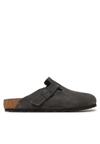 Klapki Birkenstock. Kolor: szary. Materiał: zamsz