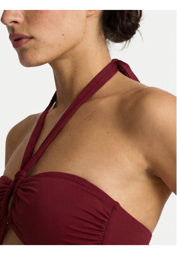 Guess Góra od bikini E6GJ15 KF590 Bordowy. Kolor: czerwony. Materiał: syntetyk