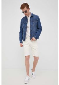 Pepe Jeans szorty jeansowe STANLEY SHORT męskie kolor beżowy. Okazja: na co dzień. Kolor: beżowy. Styl: casual