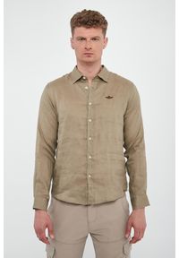 Aeronautica Militare - Koszula męska lniana AERONAUTICA MILITARE. Materiał: len #5