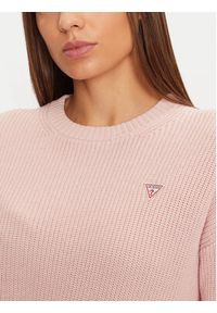 Guess Sweter W4BR08 Z3HM1 Różowy Regular Fit. Kolor: różowy. Materiał: bawełna #4