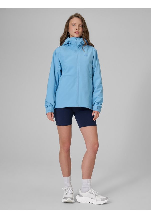 4f - 4F Kurtka przejściowa membrana 5000 damska - niebieska M. Okazja: na co dzień. Kolor: niebieski. Długość rękawa: raglanowy rękaw. Styl: casual