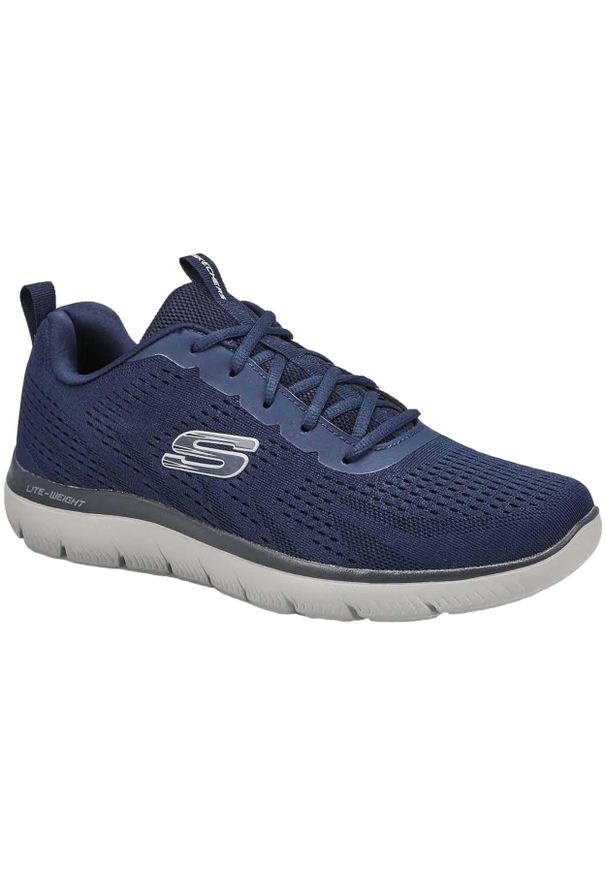 skechers - Buty męskie SKECHERS Summits Torre. Kolor: niebieski. Sport: fitness