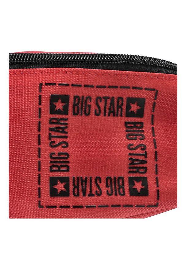 Big Star Accessories - Czerwona Saszetka Big Star Męska Nerka Materiałowa. Kolor: czerwony. Materiał: materiał