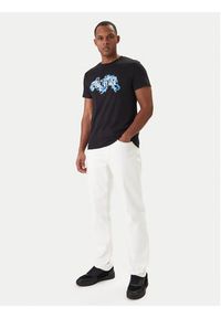 Versace Jeans Couture T-Shirt 80GAHE02 CJ00E Czarny Regular Fit. Kolor: czarny. Materiał: bawełna #3
