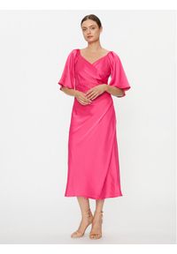 YAS Sukienka koktajlowa 26031519 Różowy Regular Fit. Kolor: różowy. Materiał: syntetyk. Styl: wizytowy #1