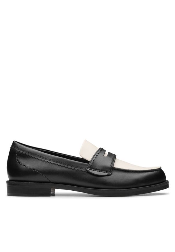 Clarks Mokasyny Straven Edge 26181270 Czarny. Kolor: czarny. Materiał: skóra