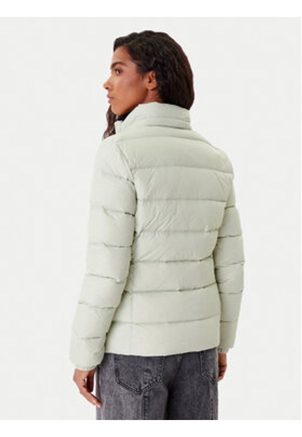 Tommy Jeans Kurtka puchowa Basic DW0DW18312 Zielony Slim Fit. Kolor: zielony. Materiał: syntetyk