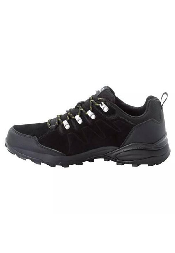 Buty trekkingowe męskie Jack Wolfskin Refugio Texapore Low. Kolor: żółty, wielokolorowy, czarny, szary. Materiał: guma, materiał, syntetyk
