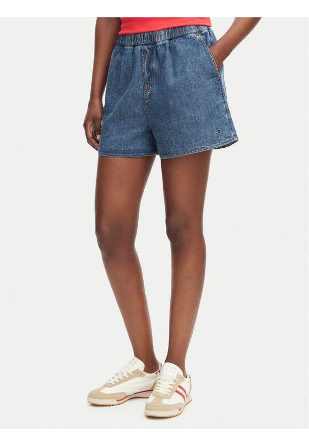 Tommy Jeans Szorty jeansowe DW0DW22270 Niebieski Loose Fit. Kolor: niebieski. Materiał: bawełna
