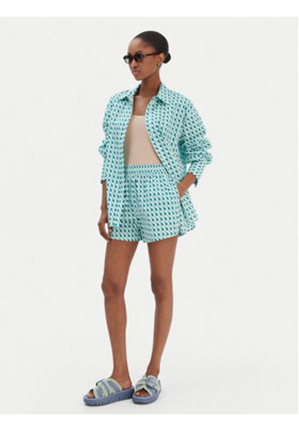 Seafolly Szorty materiałowe Sorrento 55576-SH Zielony Regular Fit. Kolor: zielony. Materiał: bawełna