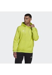 Bluza do piłki nożnej męska Adidas Entrada 22. Kolor: żółty. Materiał: bawełna, poliester