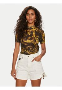 Versace Jeans Couture Bluzka 76HAFMN8 Czarny Slim Fit. Kolor: czarny. Materiał: wiskoza #1