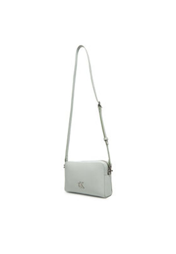 Calvin Klein Jeans Torebka Minimal Monogram Camera Bag 20 LV04K3162G Szary. Kolor: szary. Materiał: skórzane