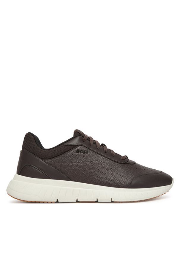 BOSS Sneakersy Titanis 50548718 Brązowy. Kolor: brązowy. Materiał: skóra
