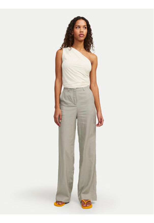 JJXX Spodnie materiałowe Mary 12249985 Szary Regular Fit. Kolor: szary. Materiał: wiskoza, len