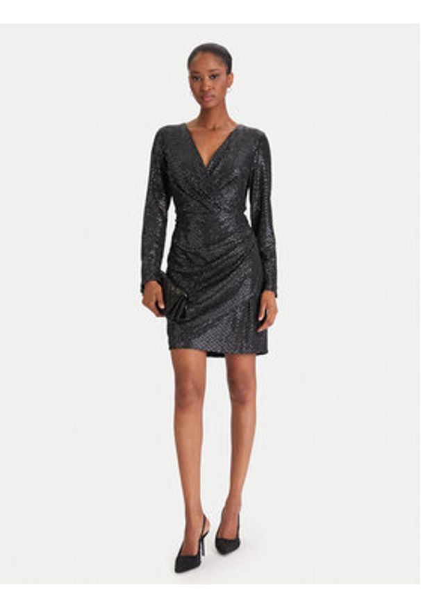 DKNY Sukienka koktajlowa DD5IZ632 Czarny Slim Fit. Kolor: czarny. Materiał: syntetyk. Styl: wizytowy