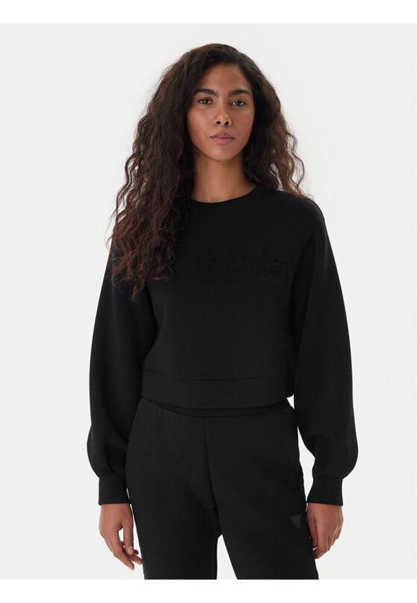 Guess Bluza Cindra V3BQ15 K7UW2 Czarny Regular Fit. Kolor: czarny. Materiał: wiskoza