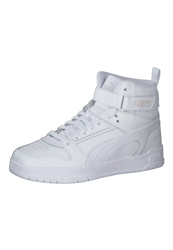 Buty do chodzenia damskie Puma Rbd Game JR. Wysokość cholewki: za kostkę. Zapięcie: rzepy. Kolor: biały, żółty, wielokolorowy. Materiał: syntetyk, materiał. Szerokość cholewki: normalna. Sport: turystyka piesza