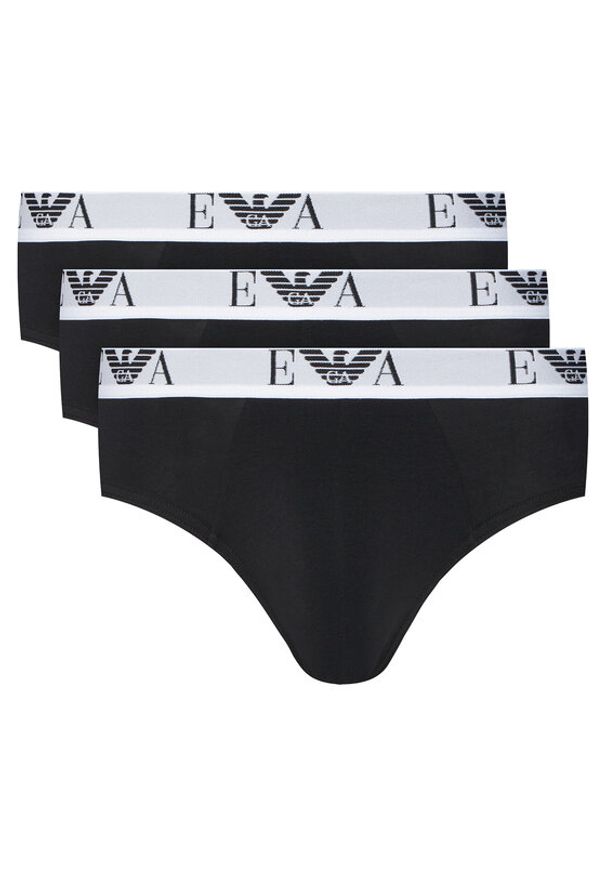 Emporio Armani Underwear Komplet 3 par slipów EM000258 AF14131 MC061 Czarny. Kolor: czarny. Materiał: bawełna