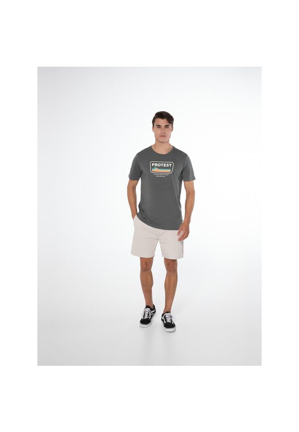 Koszulka męska Protest PRTCAARLO t-shirt. Kolor: szary. Sezon: lato. Sport: turystyka piesza