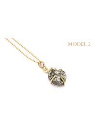 Brazi Druse Jewelry - Naszyjnik Piryt Surowy Mini srebro 925. Materiał: srebrne. Kamień szlachetny: kryształ #2