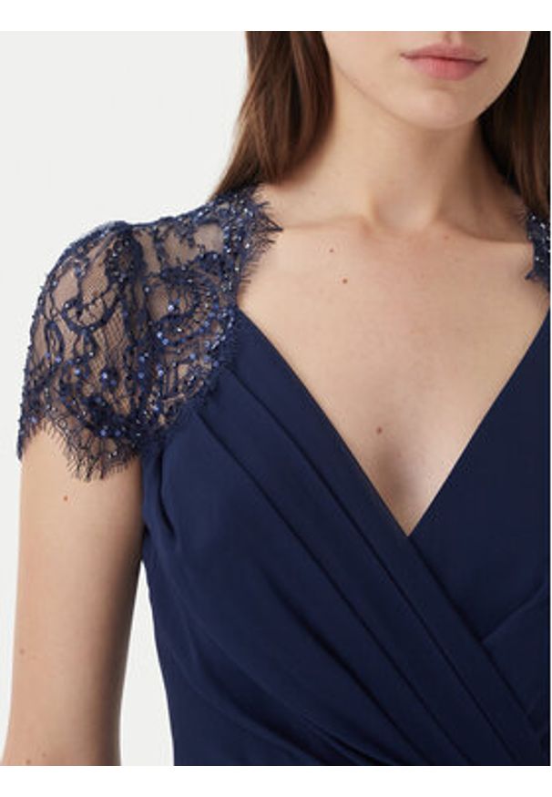 Luisa Spagnoli Sukienka wieczorowa Piolo 543226 Granatowy Regular Fit. Kolor: niebieski. Materiał: jedwab. Styl: wizytowy