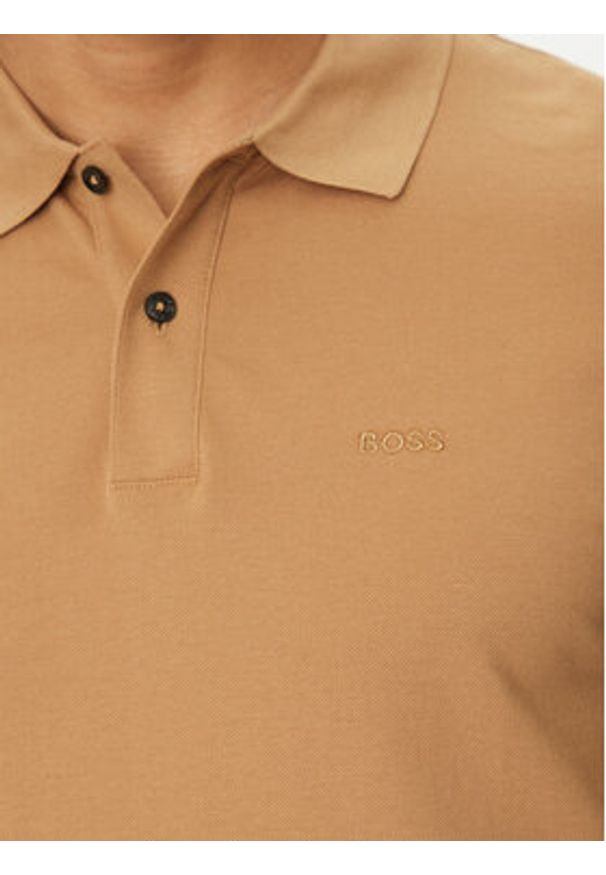 BOSS Polo Pallas 50468362 Beżowy Regular Fit. Typ kołnierza: polo. Kolor: beżowy. Materiał: bawełna