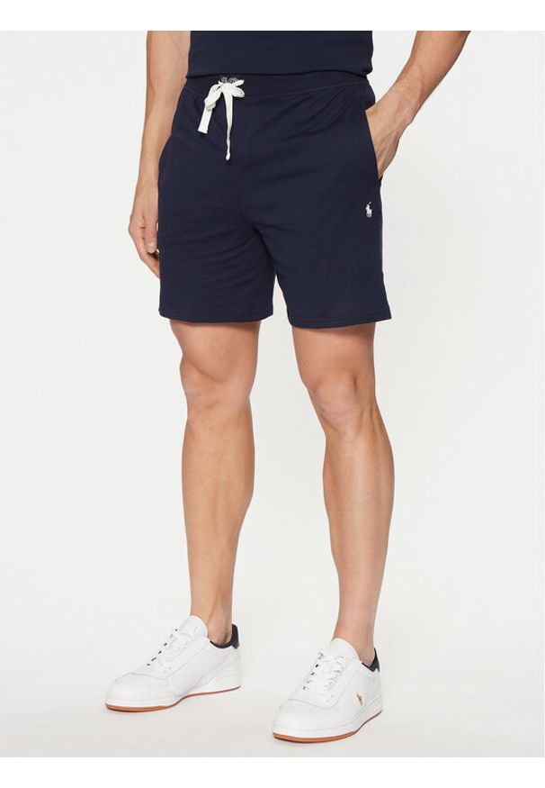 Polo Ralph Lauren Szorty sportowe 714965506004 Granatowy Slim Fit. Kolor: niebieski. Materiał: bawełna. Styl: sportowy