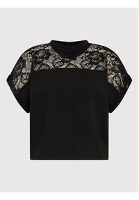 Urban Classics Bluzka Lace TB4359 Czarny Regular Fit. Kolor: czarny. Materiał: bawełna #5