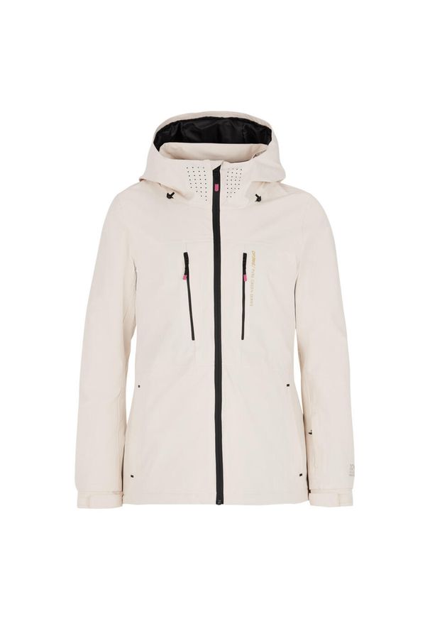 Damska kurtka narciarska Protest Beverly. Kolor: biały, beżowy, wielokolorowy. Sezon: zima. Sport: narciarstwo