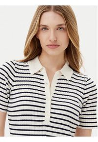 GANT - Gant Sukienka dzianinowa 4502085 Biały Slim Fit. Kolor: biały. Materiał: bawełna #4