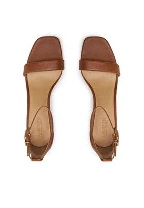 Lauren Ralph Lauren - LAUREN RALPH LAUREN Sandały 802927949002 Brązowy. Kolor: brązowy. Materiał: skóra