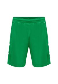 Spodenki piłkarskie męskie Hummel Core XK Poly Shorts. Kolor: zielony. Sport: piłka nożna