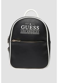 Guess - GUESS Czarny damski plecak Fancy Backpack. Kolor: czarny. Materiał: poliamid