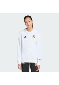 Adidas - Dziecięca bluza z kapturem adidas Real Madryt Avengers. Typ kołnierza: kaptur. Kolor: biały. Wzór: motyw z bajki. Sport: piłka nożna #1