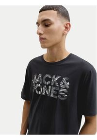 Jack & Jones T-Shirt Ejeff Logo 12288536 Czarny Regular Fit. Kolor: czarny. Materiał: bawełna #2