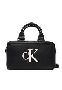 Calvin Klein Torebka Bold Ck Bauletto Crossbody LV04F3411G Czarny. Kolor: czarny. Materiał: skórzane #6