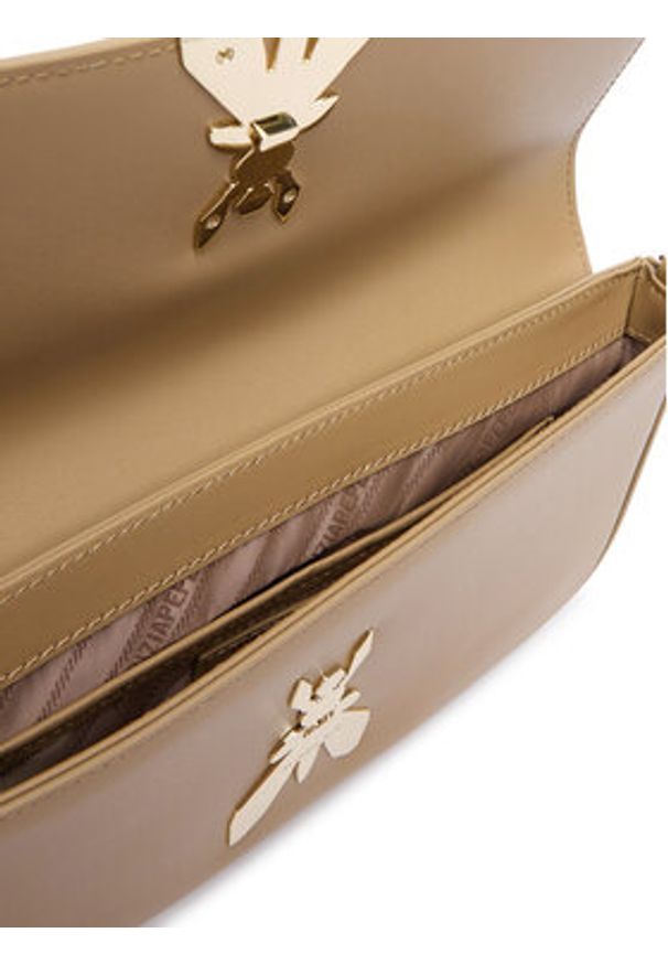 Patrizia Pepe Torebka 8B0229 L061 Beżowy. Kolor: beżowy. Materiał: skórzane