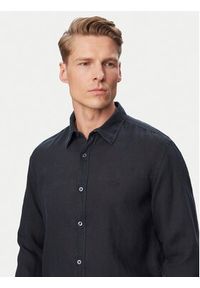 BOSS Koszula Relegant 50567579 Granatowy Regular Fit. Kolor: niebieski. Materiał: len #2