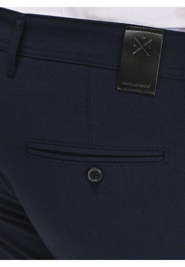 Pako Lorente - PAKO LORENTE – Męskie granatowe spodnie. Kolor: niebieski. Materiał: poliester, wiskoza, elastan. Wzór: gładki. Sezon: wiosna